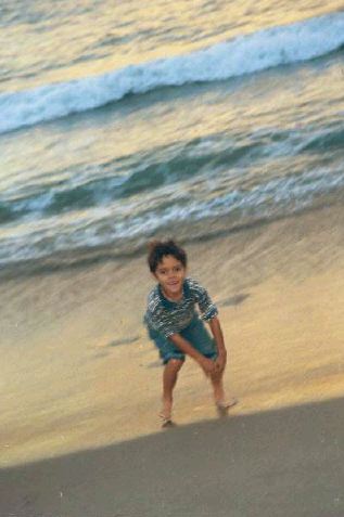 Daniel running at the beach