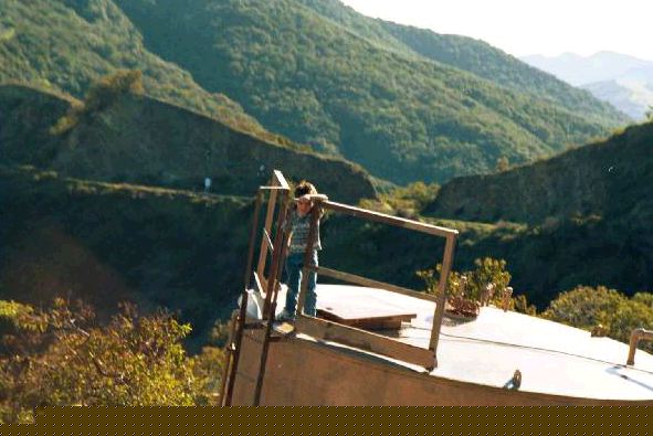Daniel climbs a water tower at the NIKE Missile Site